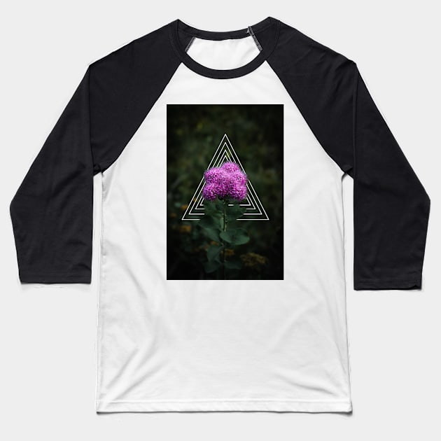 Rosy Spirea Pink Baseball T-Shirt by Robtography